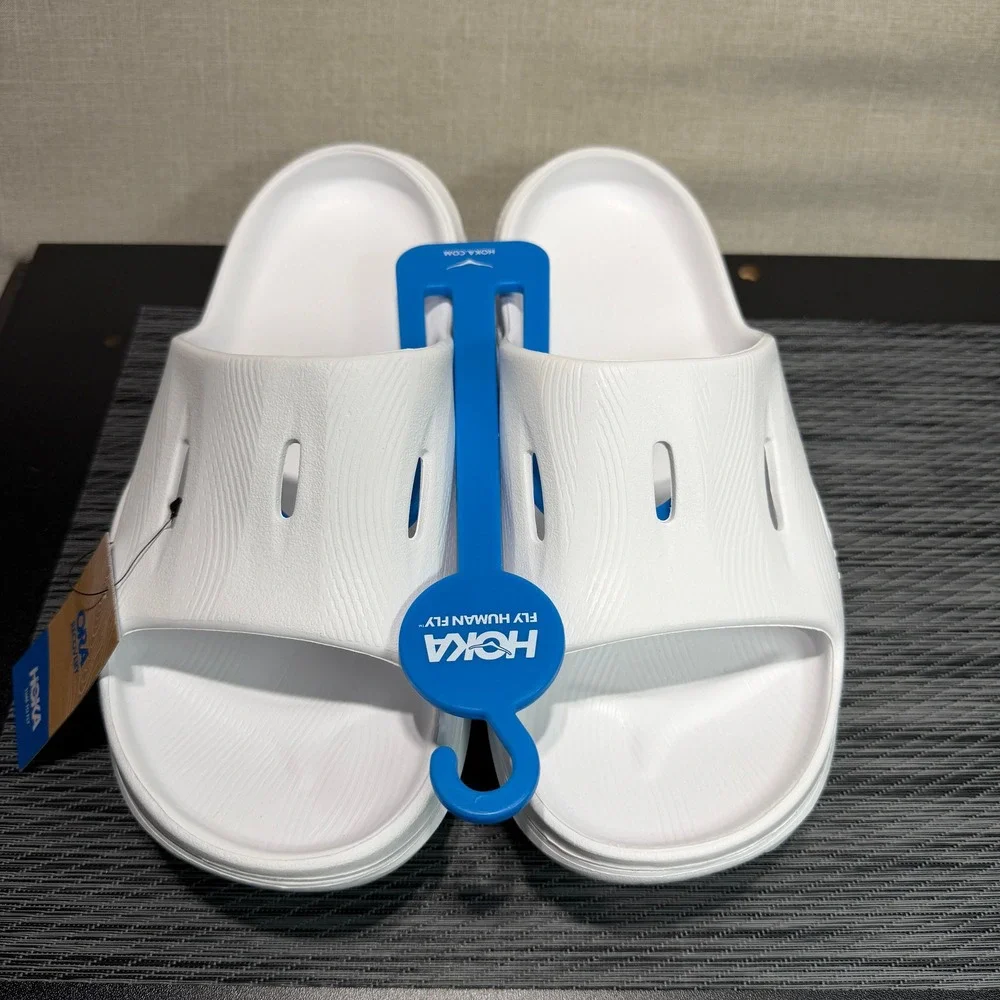 Hoka Ora Recovery Slide 3 - Mens Size 9 - White 1135061 WWH Comfort Sandals